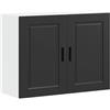 HKTMGDNG Armadietto da cucina Porto, in legno, 80 x 31 x 60 cm | Armadietto compatto da parete per cucina, camera da letto, corridoio, con due scomparti, molto capiente