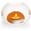GeeRic Bruciatore di Oli Essenziali, Mini Lampada Aromatica Ceramica per Oli Essenziali Cera Profumata Complementi Arredo Elegante Regalo Diffusore Candela per Case Yoga Aromaterapia Spa