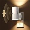 ARCSUN Luno Lampada da Parete LED Premium a Presa con Sensore di Luce | Luce Notturna Calda con Spina Girevole e 3 Modalità, per Camera da Letto, Corridoio, Soggiorno e Cucina, Nera o Bianca
