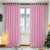 Deconovo Tende Oscuranti per Interni con Passanti, 2 Pannelli, 140x290 cm | Termiche Isolanti, Moderne ed Elegante, per Camera da Letto e Soggiorno, Certificato OEKO-TEX, Rosa