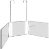 Sichler Beauty specchio porta: Specchio LED da 360°, con ganci telescopici, regolabile in altezza (led a 360 gradi, per trucco, gadget)
