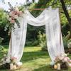 HURODZ Tessuto in tulle bianco, 6 m x 160 cm, morbido tulle, tessuto per decorare | Gonna in tulle bianco, runner da tavolo per decorazione di palcoscenico, tende, archi di nozze, feste, regali, fai da te