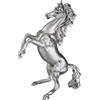 Albalù Cavallo Rampante Statua in Resina Argentata Extra Grande 35 cm | Scultura da ingresso o studio fatta a mano in Italia, impennata su due zampe, scatola regalo inclusa, regalo importante