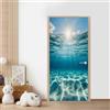 Generico Oceano Adesivi per Porte 3D Autoadesivo Attaccabili, Paesaggio Marino Poster Adesivi in PVC, Mare Adesivo Porta Adesivi Murali 95x215 cm