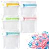LBEWXAU 5 Pezzi Sacchetti Antiaderenti per Bucato con Struttura a Nido d'ape a Rete con Cerniera Nascosta Mini Sacchetti per Lavatrice Delicati per Perle da Bucato e Perle Profumate Pieghevole