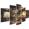 bilderfelix Quadro su tela Officina di auto d'epoca e vintage - Tela 170x80 cm - 5 pannelli