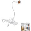 Kahaybeall Lampada a Pinza E27 Con Pinza Standard, Interruttore E Presa Europea, Lampada a Pinza per Letto, Lampada Da Tavolo LED Regolabile Con Colletto Di Cigno Flessibile, Come Lampada Da Cappello, Lettura