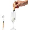 Generisch Spazzola per e calice da champagne, con manico in legno | Spazzola di pulizia antigraffio per la pulizia di stoviglie da cucina, calici, pentole, piatti, ciotole e