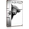Funnysign Highland Cow Lovers Gifts Highland Cow Sign Are You Pooping Targa vintage in latta per bagno, decorazione per WC, 20 x 30 cm (26011)