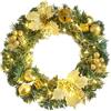 SUNOYA Ghirlanda per porta Natale 30 cm, Ghirlanda natalizia artificiale, Ghirlanda natalizia per porta, Ghirlanda artificiale di abete, Ghirlanda natalizia artificiale per porta per Natale casa vacanze