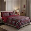 l&j Set Copripiumino Tartan Matrimoniale 255x200 con Lenzuolo e Federe | 4 Stagioni, 2 Federe 50x80, Lenzuolo con Angoli, 180x200 + 25 cm, Parure Scozzese