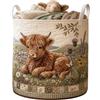 Generic Cesto portabiancheria pieghevole con stampa mucca delle Highland (40,6 x 55,9 cm)
