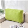 Generico Cuscino da Lettura per Letto e Divano 60/70/90/100 Cm Cuscino per Testiera Morbido e Lavabile, Cuscino per Schienale Supporto Lombare/Schiena con Fodera Sfoderabile,Verde,60x45x12cm
