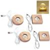 Zuahaly 4 Pezzi Base Luminosa in Legno A LED Per Display Fai Da Te, Supporto Per Blocchi Di Vetro, Illuminata Via USB, Dimmabile, Ideale Per Statuette in Cristallo E Decorazioni，led Luci Display Base