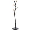 Il Gruppone Passione Casa Appendiabiti da Terra Attaccapanni con Ganci Multipli, Base Ampia Effetto Marmo, Design Moderno ad Albero, Altezza 173,5 cm per Ingresso Camera Ufficio, Bianco o Nero, Nero