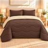PASSION Trapunta Sogno Double Face Invernale (Marrone/Beige, Una Piazza e Mezza 200 x 260 cm)