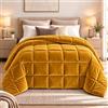 Masters House Biancheria per la Casa Trapunta in Velluto per Letto una Piazza e Mezza 220x260 cm | Trapuntata a Riquadri, Calda e Soffice, Ideale per l'Inverno, 220x260 cm