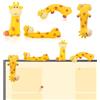 Axiwjolt 4 Pezzi Mini Statua Della Giraffa, Giraffa Decorazione Monitor Computer | Fornito con Cuscinetto Adesivo 3M, Alto 5,5 cm, Decorazione per il Bordo Dello Schermo, la Scrivania e la Libreria