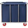 GalaKxay Carrello portabiancheria commerciale, carrello per il trasporto della | acciaio inossidabile e tessuto Oxford, 90 x 65 x 80 cm, 4 ruote orientabili, portata 200 kg