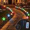Acxilexy 7M 50LED Catena Luminosa Esterno Solare Impermeabile Con presa a pavimento | 50LED Luci Solari Esterno, 8 Modalità Illuminazione Lucine, Impermeabile Luci Stringa per Matrimoni, Feste e Natale