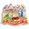 Quwsne Calamita da frigorifero Francoforte Germania magnete da frigorifero souvenir di viaggio città regali turistici 3D classici monumenti fatti a mano artigianato decorazione della casa - 1384