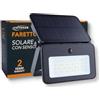 GASIASHOP SRL UNIVERSO TK13-50F LAMPADA APPLIQUE PROIETTORE LED A MURO EQUIVALENTE A 40W CON PANNELLO SOLARE E SENSORE PIR DA ESTERNO IP65