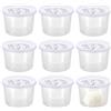 SUMTree 9 scatole per palline di pizza, con coperchio, in plastica, rotonda | Contenitore trasparente per impasto per pizza, impilabile, per la fermentazione della pizza, organizer da cucina, per pizza