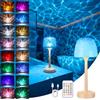 JIZZU Lampada da Doccia, Proiettore Onde d'Acqua LED a Senza Fili, RGB 16 Colori | Impermeabile IP65, Lampada Ambiente Ricaricabile con Controllo Touch e Telecomando per Bagno, Camera da Letto, Gaming e Feste