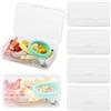 Miraculife 6 scatole per piccoli oggetti, in plastica PP trasparente | con coperchio, impilabile, per perline, gioielli, viti e accessori fai da te, dimensioni esterne 10,5 x 7,6 x 2,5 cm