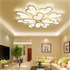 Discorama - Plafoniera LED da Soffitto Moderna a Petali Farfalla 105W X 2, Lampadario Dimmerabile con Telecomando CCT 3000K-6400K Diametro 98 Cm