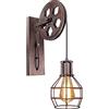PETITES ECREVISSES Lampada da Parete vintage E27 Applique da Parete Interno Industriale Illuminazione a Soffitto Retro Edison per Camera Soffitta Ristorante (Ruggine Rossa - 1 pezzo)