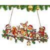 Generico Acchiappasole Natalizio da Finestra Ornamento Animale 2D In Acrilico | Decorazione per Finestra, Accessori per Feste per Parete Finestra Porta Casa Soggiorno Camera da Tema natalizio nel bosco