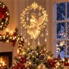 Generic Puntale per albero di Natale illuminato, collezione commemorativa con luna di Natale, angelo, uccello rosso e renna, con luce calda e accenti ispirati ai cristalli, per la famiglia