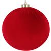 COSE DA CASA Palla rossa gigante 30cm decorazione allestimento vetrine locali | albero di Natale Effetto Velluto rosso grande sfera addobbo Elegante