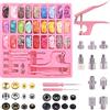 Swpeet Set di 300 bottoni a pressione in plastica e metallo senza cuciture T3/T5/T8 per cucito, vestiti, bavaglini, impermeabili