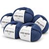 Kalapanta Lana Gatto VIP Gomitoli Cashmere e Lana Merino per Maglia e Uncinetto, 80% Merino Extrafine 20% Cashmere, 5 Gomitoli da 50 g (250 g, 1000 m), Ferri n. 3-3,5, Irrestringibile, Blu, Made in Italy