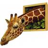 LeeQinersw Scultura da Parete con Giraffa | Tridimensionale, Testa di Giraffa 3D, Originale, per Cameretta, Soggiorno