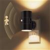 ARCSUN Luno Lampada da Parete LED Premium a Presa con Sensore di Luce | Luce Notturna Calda con Spina Girevole e 3 Modalità, per Camera da Letto, Corridoio, Soggiorno e Cucina, Nera o Bianca