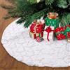 BrillShine Goona per albero di Natale, in Peluche Bianco 60 cm con Paillettes Rotonda per Supporto per Albero di Natale Casa