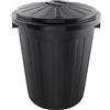 keeeper Pattumiera universale con coperchio chiudibile, Plastica resistente (PP), Pattumiera Supermax, 50 L, Mats, Grafite