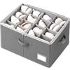 Gusmigus Organizer Scarpe Salvaspazio Contenitore Scarpe, Adatto a 16 Paia | Organizer per Scarpe Da Armadio con Coperchio Trasparente e Maniglie Rinforzate per Stivali Tacchi Sneakers