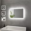 ELEGANT SONNI Specchio Parete LED da Bagno, 60 x 40 cm Parete LED Specchio da Parete Moderno Impermeabile IP44