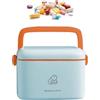 Generic Organizer portaoggetti, porta medicinali, scatola EHBO in plastica vuota, scatola organizzativa di grande capacità, kit di emergenza per la famiglia organizer per medicinali con manico, armadietto per