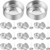WYTNB 66 Pezzi Supporti per Stoppini da Tealight - Sostenitori per Stoppini, Basi in Alluminio per Candele, Accessori per Fare Candele, Barattoli Rotondi per Cera Sciolta Riutilizzabili per Candele DIY