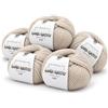 Kalapanta Lana Gatto VIP Gomitoli Cashmere e Lana Merino per Maglia e Uncinetto, 80% Merino Extrafine 20% Cashmere, 5 Gomitoli da 50 g (250 g, 1000 m), Ferri n. 3-3,5, Irrestringibile, Avorio, Made in Italy