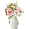 KASESSS 2 Pezzi Fiori Finti per Decorazioni Bicolore Fiori Finti da Esterno | Piante Finte Decorative in Seta, Fiori Artificiali Realistici Bouquet per Feste di Nozze Centrotavola Decorazione per Casa