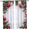 Aetherize Tende natalizie 2 pezzi Tende da cucina natalizie stampate 27x39 pollici Stile 1