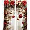 Generic Tende festive stampate con motivo fiocchi di neve, 2 pezzi, stampa 2D, ideali per camera da letto, soggiorno, decorazione (rosso1, 70 x 100 cm)