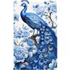 Mexpekil Strofinacci blu con pavone strofinacci da cucina ad asciugatura rapida asciugamani da cucina super assorbenti 66 × 41 cm