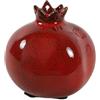 Uanqfegy Vaso in ceramica, grazioso vaso da fiori a forma di melograno, decorativo rosso bordeaux per scrivania e mensola di casa